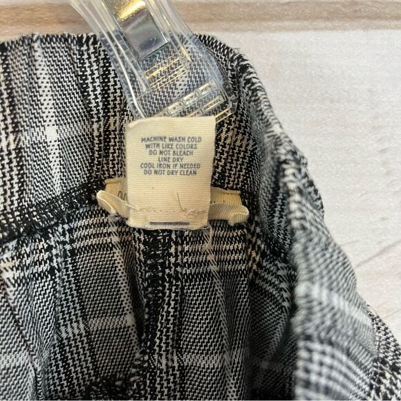 NWOT Sky & Sparrow Women’s Black & White Plaid Dress Pants Elastic Waist Small - Picture 6 of 9